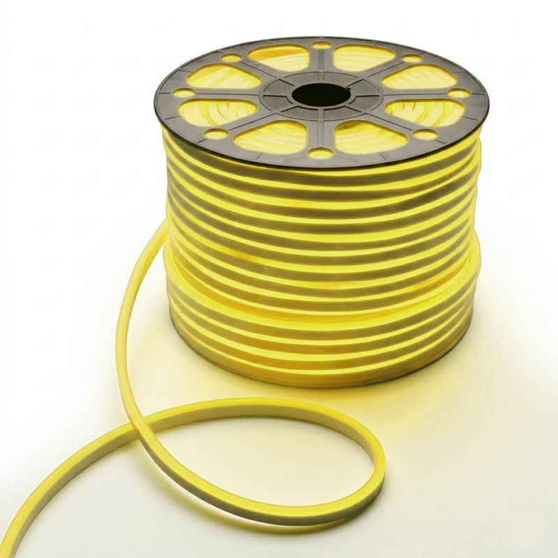 Гибкий неон 8х16 мм LED Neon жёлтый IP65 220В